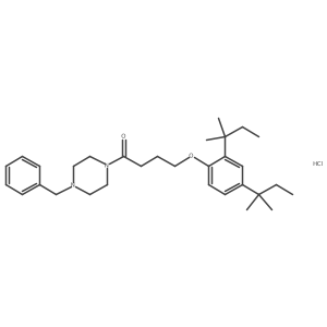 1-(4-Benzylpiperazin-1-yl)-4-(2,4-di-tert-pentylphenoxy)butan-1-one hydrochloride Structure