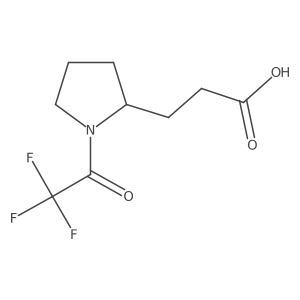 3-[(2S)-1-(trifluoroacetyl)pyrrolidin-2-yl]propanoic acid Structure
