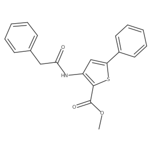 Methyl 5-phenyl-3-(2-phenylacetamido)thiophene-2-carboxylate Structure