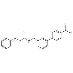 3'-(Benzyloxycarbonylamino-methyl)-biphenyl-4-carboxylic acid Structure
