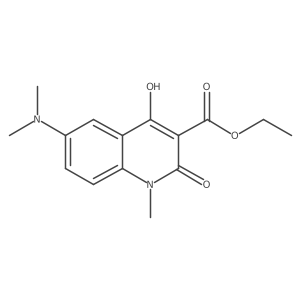 3-Quinolinecarboxylic acid,6-(dimethylamino)-1,2-dihydro-4-hydroxy-1-methyl-2-oxo-,ethyl ester结构式