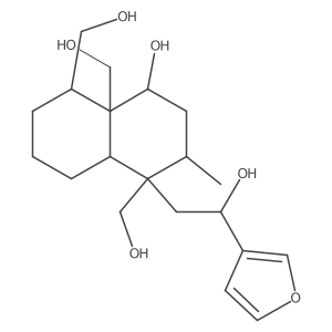1,4a,5(2H)-Naphthalenetrimethanol, 1-[2-(3-furanyl)-2-hydroxyethyl]octahydro-4-hydroxy-2-methyl-结构式