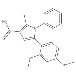 5-(2,4-Dimethoxyphenyl)-2-methyl-1-phenyl-1h-pyrrole-3-carboxylic acid结构式