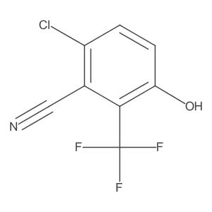 6-Chloro-3-hydroxy-2-(trifluoromethyl)benzonitrile结构式