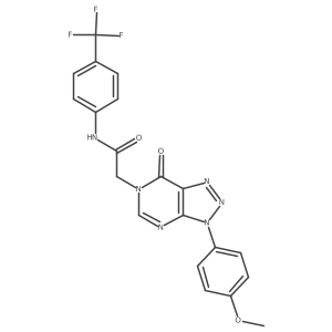 2-(3-(4-methoxyphenyl)-7-oxo-3H-[1,2,3]triazolo[4,5-d]pyrimidin-6(7H)-yl)-N-(4-(trifluoromethyl)phenyl)acetamide结构式