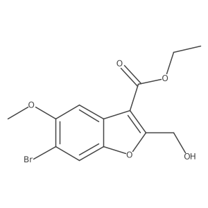 Ethyl 6-bromo-2-(hydroxymethyl)-5-methoxy-benzofuran-3-carboxylate Structure
