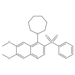 4-(Azepan-1-yl)-3-(benzenesulfonyl)-6,7-dimethoxyquinoline结构式