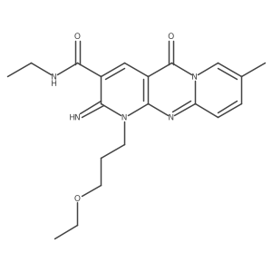 1-(3-ethoxypropyl)-N-ethyl-2-imino-8-methyl-5-oxo-1,5-dihydro-2H-dipyrido[1,2-a:2',3'-d]pyrimidine-3-carboxamide结构式