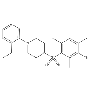 1-(3-Bromo-2,4,6-trimethylbenzenesulfonyl)-4-(2-ethylphenyl)piperazine结构式