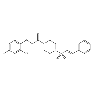 2-(2,4-Dichlorophenoxy)-1-[4-(2-phenylethenesulfonyl)piperazin-1-yl]ethan-1-one Structure