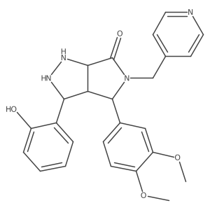 4-(3,4-Dimethoxyphenyl)-3-(2-hydroxyphenyl)-5-(pyridin-4-ylmethyl)-1,2,3,3a,4,6a-hexahydropyrrolo[3,4-c]pyrazol-6-one Structure