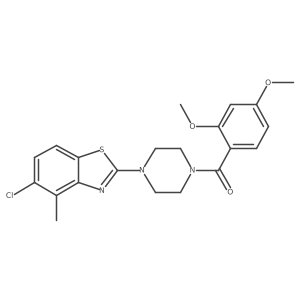 5-Chloro-2-[4-(2,4-dimethoxybenzoyl)piperazin-1-yl]-4-methyl-1,3-benzothiazole结构式