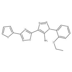 1-(2-ethoxyphenyl)-4-[3-(thiophen-2-yl)-1,2,4-oxadiazol-5-yl]-1H-1,2,3-triazol-5-amine Structure