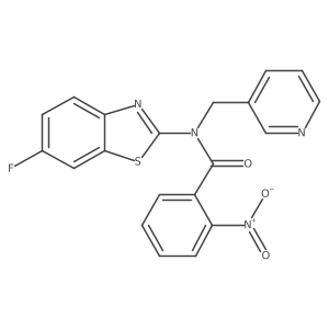 N-(6-fluorobenzo[d]thiazol-2-yl)-2-nitro-N-(pyridin-3-ylmethyl)benzamide结构式