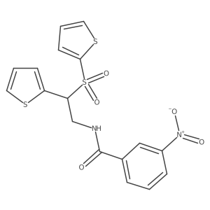 3-nitro-N-[2-(2-thienyl)-2-(2-thienylsulfonyl)ethyl]benzamide Structure
