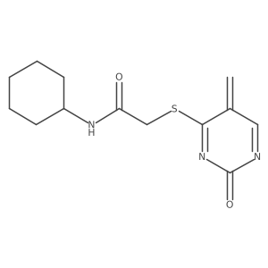 N-cyclohexyl-2-(5-methylidene-2-oxopyrimidin-4-yl)sulfanylacetamide结构式