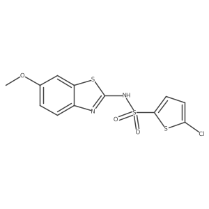 5-chloro-N-(6-methoxybenzo[d]thiazol-2-yl)thiophene-2-sulfonamide结构式