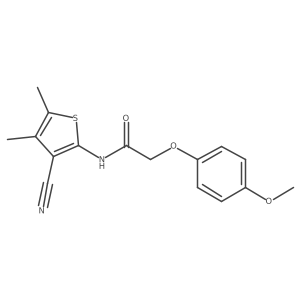 N-(3-cyano-4,5-dimethylthiophen-2-yl)-2-(4-methoxyphenoxy)acetamide Structure