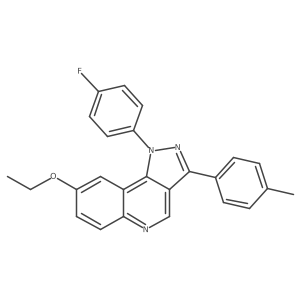 8-ethoxy-1-(4-fluorophenyl)-3-(p-tolyl)-1H-pyrazolo[4,3-c]quinoline结构式