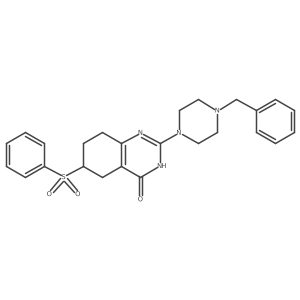 6-(benzenesulfonyl)-2-(4-benzylpiperazin-1-yl)-5,6,7,8-tetrahydro-3H-quinazolin-4-one Structure