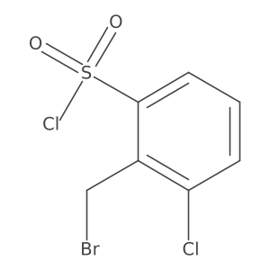 2-(Bromomethyl)-3-chlorobenzenesulphonyl chloride结构式