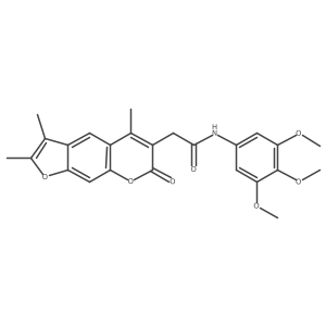 N-(3,4,5-trimethoxyphenyl)-2-(2,3,5-trimethyl-7-oxo-7H-furo[3,2-g]chromen-6-yl)acetamide Structure