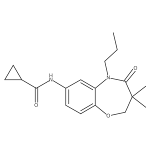 N-(3,3-dimethyl-4-oxo-5-propyl-2,3,4,5-tetrahydrobenzo[b][1,4]oxazepin-7-yl)cyclopropanecarboxamide Structure