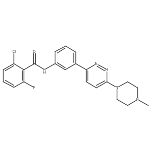 2-chloro-6-fluoro-N-(3-(6-(4-methylpiperazin-1-yl)pyridazin-3-yl)phenyl)benzamide结构式