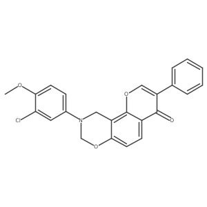 9-(3-chloro-4-methoxyphenyl)-3-phenyl-9,10-dihydrochromeno[8,7-e][1,3]oxazin-4(8H)-one Structure