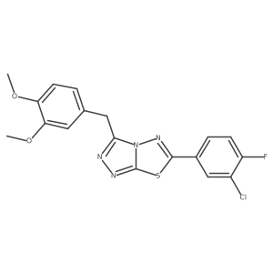 6-(3-Chloro-4-fluorophenyl)-3-(3,4-dimethoxybenzyl)[1,2,4]triazolo[3,4-b][1,3,4]thiadiazole Structure