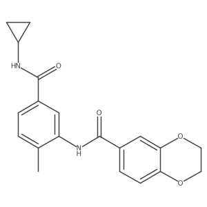 N-[5-(cyclopropylcarbamoyl)-2-methylphenyl]-2,3-dihydro-1,4-benzodioxine-6-carboxamide Structure