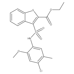 Ethyl 3-[(4-chloro-2-methoxy-5-methylphenyl)sulfamoyl]-1-benzothiophene-2-carboxylate Structure