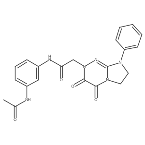 N-(3-acetamidophenyl)-2-(3,4-dioxo-8-phenyl-3,4,7,8-tetrahydroimidazo[2,1-c][1,2,4]triazin-2(6H)-yl)acetamide结构式
