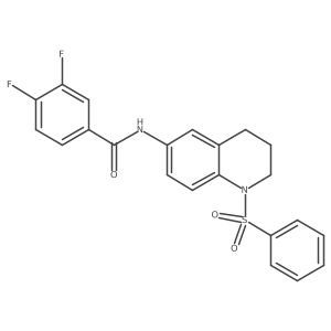 3,4-difluoro-N-(1-(phenylsulfonyl)-1,2,3,4-tetrahydroquinolin-6-yl)benzamide Structure