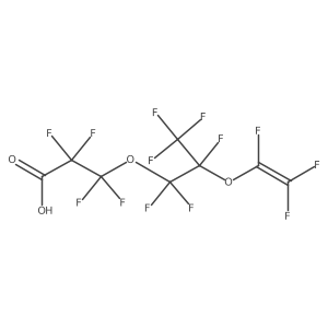 2,2,3,3-Tetrafluoro-3-{1,1,2,3,3,3-hexafluoro-2-[(trifluoroethenyl)oxy]propoxy}propanoic acid结构式