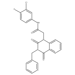 N-(3-chloro-4-fluorophenyl)-2-(2,4-dioxo-3-(pyridin-3-ylmethyl)-3,4-dihydropyrido[3,2-d]pyrimidin-1(2H)-yl)acetamide结构式