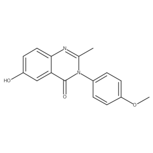 6-Hydroxy-3-(4-methoxyphenyl)-2-methylquinazolin-4-one Structure