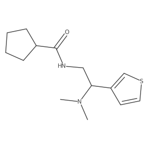 N-(2-(dimethylamino)-2-(thiophen-3-yl)ethyl)cyclopentanecarboxamide Structure