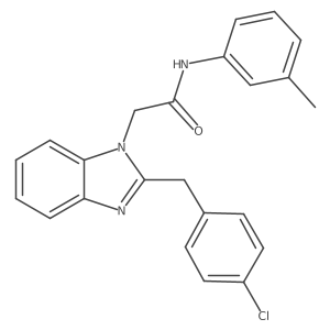 2-[2-(4-chlorobenzyl)-1H-1,3-benzimidazol-1-yl]-N-(3-methylphenyl)acetamide Structure