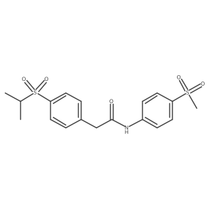 2-(4-(isopropylsulfonyl)phenyl)-N-(4-(methylsulfonyl)phenyl)acetamide结构式