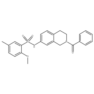 N-(2-benzoyl-1,2,3,4-tetrahydroisoquinolin-7-yl)-2-methoxy-5-methylbenzenesulfonamide Structure