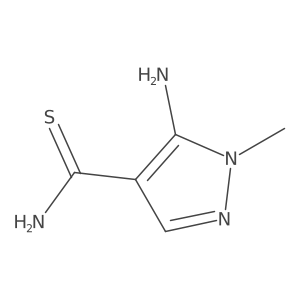 5-amino-1-methyl-1H-pyrazole-4-carbothioamide结构式