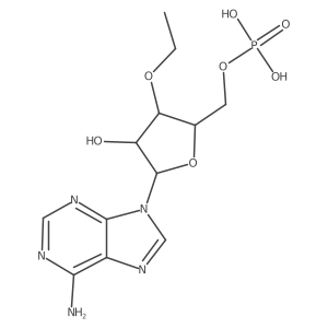 ((2R,3S,4R,5R)-5-(6-Amino-9H-purin-9-yl)-3-ethoxy-4-hydroxytetrahydrofuran-2-yl)methyl dihydrogen phosphate Structure