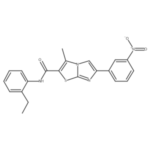 N-(2-ethylphenyl)-3-methyl-6-(3-nitrophenyl)imidazo[2,1-b]thiazole-2-carboxamide Structure