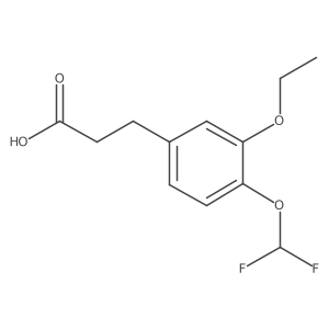 3-(4-(Difluoromethoxy)-3-ethoxyphenyl)propanoic acid结构式