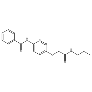 N-(6-((2-oxo-2-(propylamino)ethyl)thio)pyridazin-3-yl)benzamide Structure