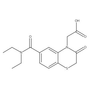 {6-[(Diethylamino)carbonyl]-3-oxo-2,3-dihydro-4H-1,4-benzothiazin-4-yl}acetic acid结构式