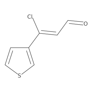 (2Z)-3-chloro-3-(thiophen-3-yl)prop-2-enal结构式