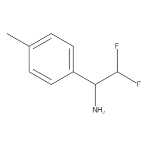 2,2-Difluoro-1-(4-methylphenyl)ethan-1-amine结构式