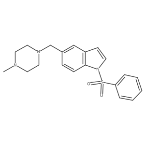 1-Benzenesulfonyl-5-(4-methylpiperazin-1-yl-methyl)-1H-indole结构式